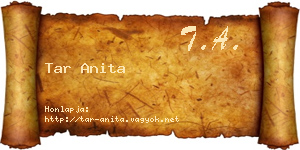 Tar Anita névjegykártya