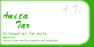 anita tar business card